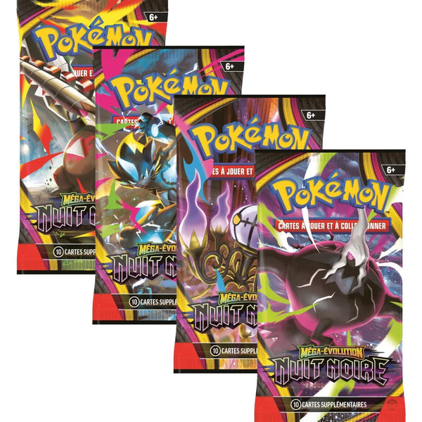Pokémon — Bundle 4 boosters Méga-Évolution Nuit Noire